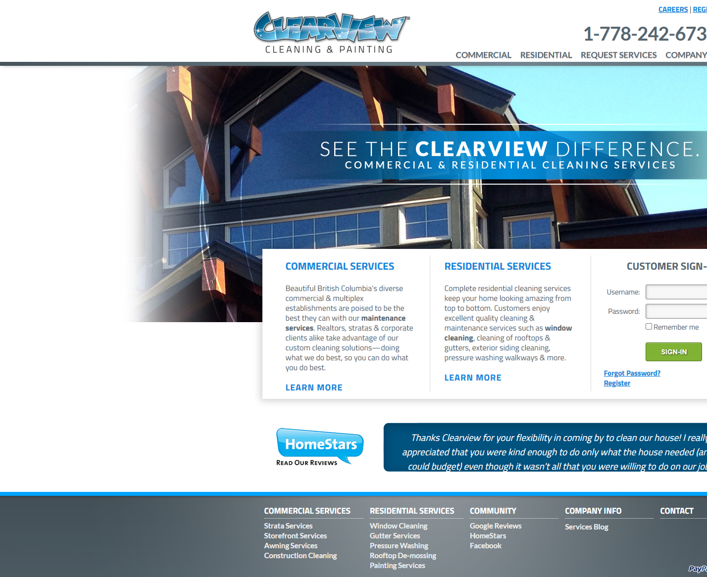 Clearview Cleaning & Painting — Contractor Website & Customer Portal