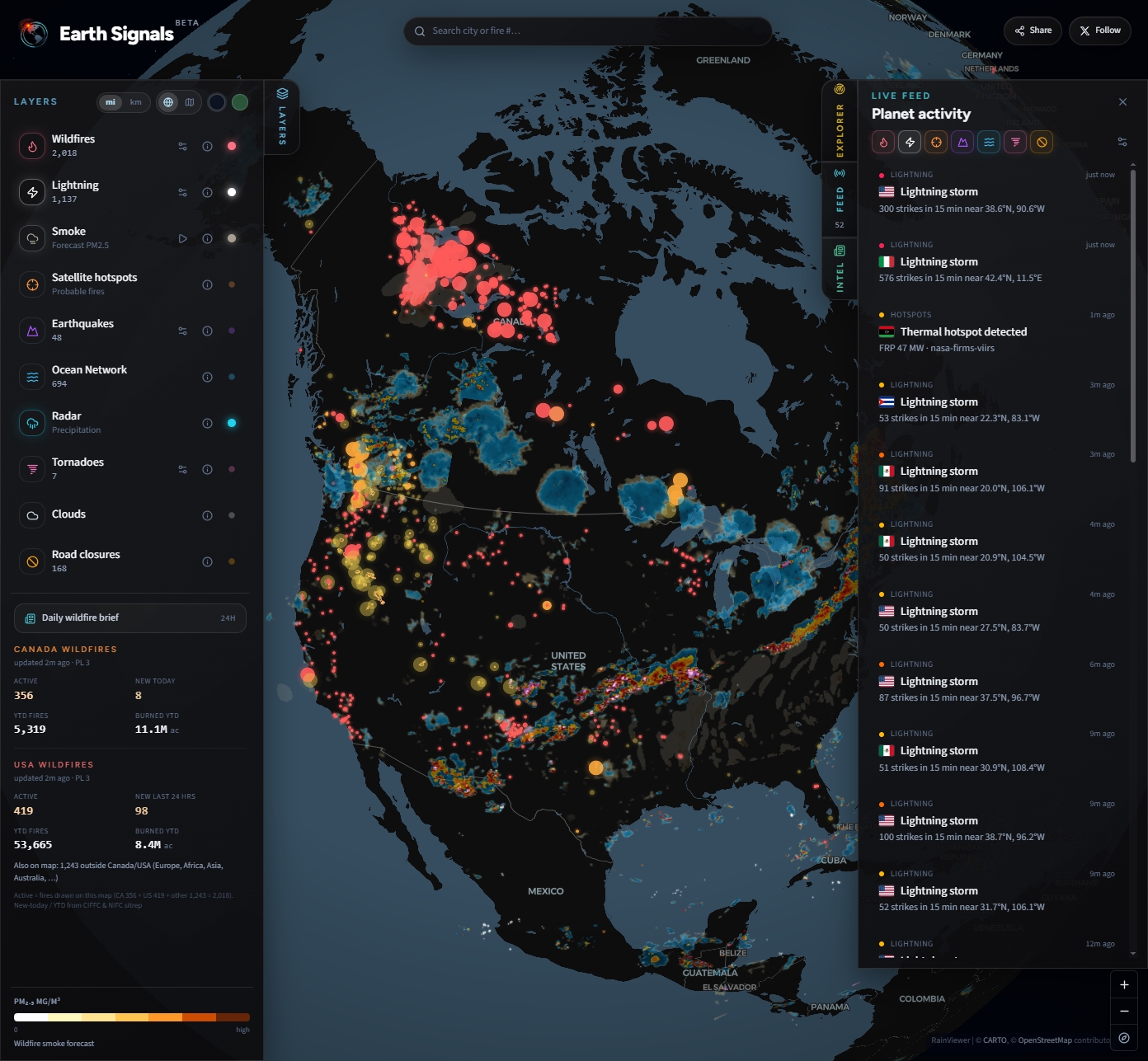 Earth Signals — Realtime Weather & Disaster Reporting