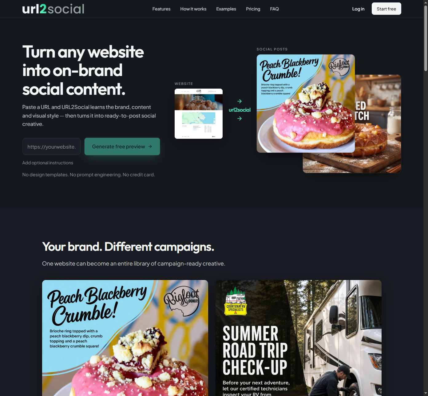 url2.social — Social Creative SaaS